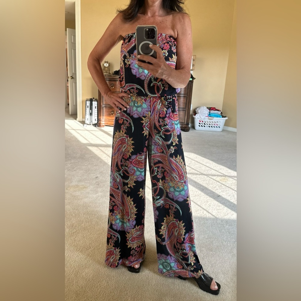 Rayon paisley jumpsuit-picture worthy